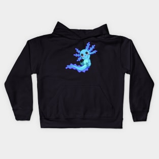 Blue Axolotl Kids Hoodie